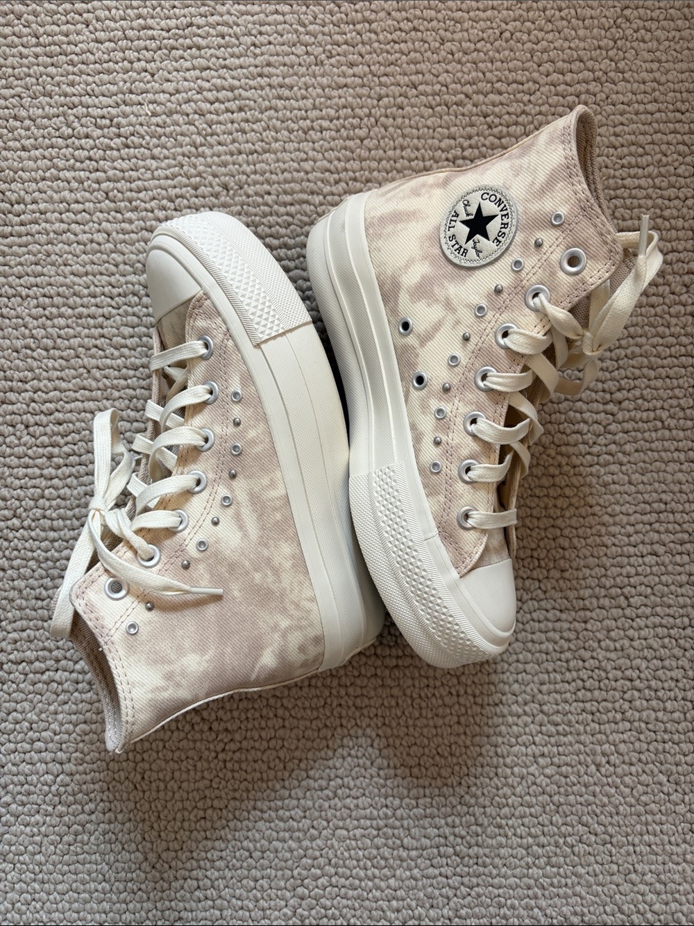Converse All Star Hi Lift Sneakers in Washed Denim